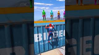 Spiderman vs Minions Epic Ragdoll Battle in GTA V  Episode 345 gta5 shorts gta [upl. by Yahsat356]