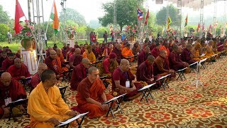 1st Historical International Tipitaka Chanting in Lumbini Nepal 2018with english subtittle [upl. by Wylen]