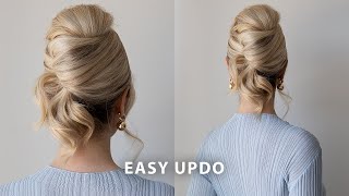 60 Second Easy Updo Tutorial ❤️✨ Wedding hairstyle wedding guest prom [upl. by Yaker]