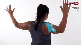 RockTape GO Shoulder Taping Instructions [upl. by Aisatsan]