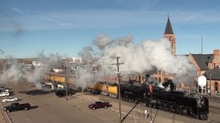 Union Pacific 844 eastbound at Cheyenne Depot [upl. by Lyontine]