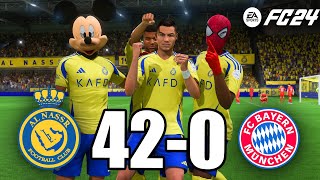 FIFA 24  RONALDO MESSI MARIO BATMAN ALL STARS  AL NASSR 420 FC BAYERN [upl. by Oremor]