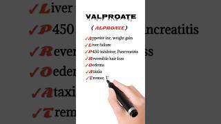 valproate pharmacology  pharmacology mnemonics mm786 [upl. by Darleen]