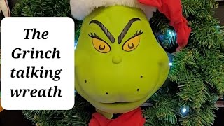 Talking Grinch Wreath by Hallmark [upl. by Eadwine]