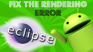 Update Eclipse To Fix The Rendering Error Please update ADT plugin Bug [upl. by Asilav]