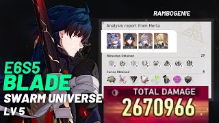 E6S5 Blade VS Swarm universe Difficulty 5  Honkai  Star Rail [upl. by Tereb602]