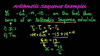 Arithmetic Sequence Example [upl. by Nahtannhoj574]