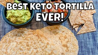 Best Keto Tortilla EVER  quotPan Headquot Dough  Lupin Flour  1g net carbs [upl. by Annua]