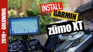 Garmin zūmo XT Installation  2018 Honda Goldwing  Cruisemans Garage [upl. by Giardap]