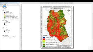 NDVI with class range in ArcGIS  Suitable NDVI ranges identified for the land cover classes [upl. by Karen246]