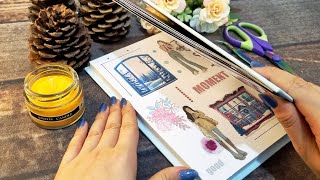 ASMR Aesthetic Scrapbooking ideas  Relaxing journal with me  No talking ✨👌 [upl. by Lorens722]