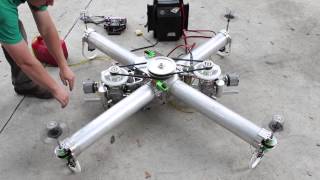 IncredibleHLQ  Heavy Lift Quadcopter  EngineTest [upl. by Ammadis]