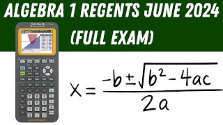 Algebra 1 Regents  June 2024 Full Exam [upl. by Irollam]