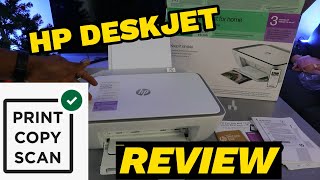 How To Print Scan Copy With HP Deskjet 2700E2800E All In One Printer Review [upl. by Lleryt]