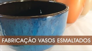 Processo de Fabricação Vasos Esmaltados  Cerâmica Burguina [upl. by Eronel]