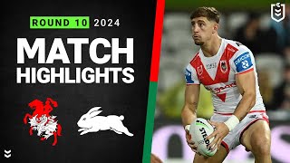 NRL 2024  Dragons v Rabbitohs  Match Highlights [upl. by Corri]