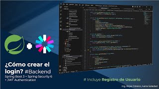 ¿Cómo crear el login Spring Boot 3  Spring Security 6  JWT Authentication backend [upl. by Ellenahs]