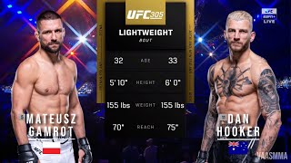 MATEUSZ GAMROT VS DAN HOOKER FULL FIGHT UFC 305 [upl. by Anayhd]