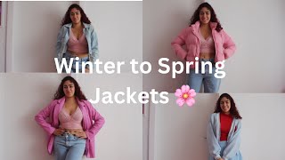 Jackets to wear transitioning from Winter to Spring 🌸 [upl. by Onnem489]