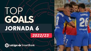 TOP Goles Jornada 6 LaLiga SmartBank 20222023 [upl. by Esdnil489]