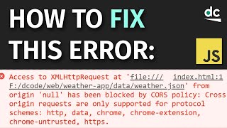 How To Fix quotnull has been blocked by CORS policyquot Error in JavaScript AJAX [upl. by Adnolehs325]