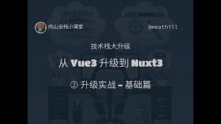 技术栈大升级：Vue3 到 Nuxt3（2）升级实战基础篇 [upl. by Stoat]