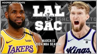 Los Angeles Lakers vs Sacramento Kings Full Game Highlights  Mar 13  2024 NBA Season [upl. by Earleen178]