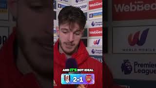 Declan Rice Post match interview Fulham 21 Arsenal footballreview arsenal declanrice fulham [upl. by Nellda933]