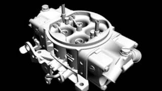 3D Model Holley 4 Barrel Carburetor Review [upl. by Yattirb]