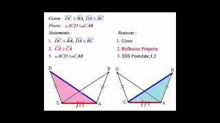 Geometry 47 Congruence in Overlapping Triangles [upl. by Eirellav999]