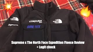 Supreme x The North Face FW18 Expedition Fleece Jacket Review  Legit Check [upl. by Esetal]