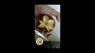 🍎🍎🍎 CARVING FLOWER amp CUTTING APPLE ASMR 😍 [upl. by Dyanne]