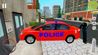 Patrulhando Policeman Car Driver 22  Red Patrol Sedan Simulator  Android Gameplay [upl. by Zaller517]