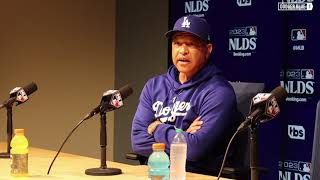 2023 NLDS Dave Roberts explains Dodgers postseason roster decision [upl. by Emina]