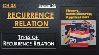 Recurrence Relation and its Types  Examples  Lecture 03  Combinatorics Theory [upl. by Dnomasor]