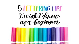 Learn Hand Lettering 5 tips I wish I knew as a beginner [upl. by Yeloc552]