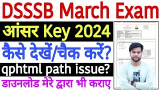 DSSSB JJA Answer Key 2024 Kaise Check Kare  DSSSB Answer Key 2024 Kaise Dekhe  DSSSB Answer Key [upl. by Nimrahc]