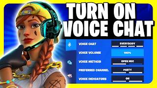 How To TURN ON Fortnite Voice Chat 2024  Enable amp Fix Mic in Fortnite  Xbox PS4 PS5 Switch PC [upl. by Stelu]