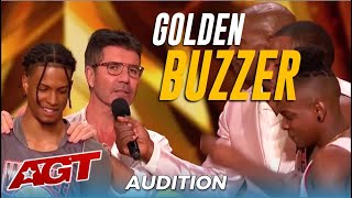 NY Subway WAFFLE Dance Crew BLOW UP The Stage Get Simon Cowells GOLDEN BUZZER [upl. by Flessel536]