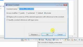 Extract Constant using Eclipses Refactoring [upl. by Elehcim]