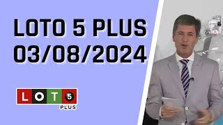 Loto 5 Plus en vivo 03082024  Resultados del sorteo Loto 5 plus del Sábado 3 de Agosto del 2024 [upl. by Jenesia]