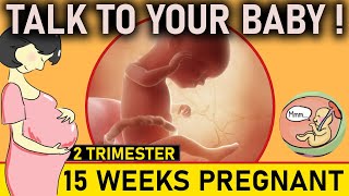 15 Weeks Pregnant  TALK TO YOUR BABY [upl. by Accalia51]