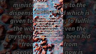 Daily Bible Verse Colossians 12526 wordsofjesuseachday bibleverse wordfortoday faithjourney [upl. by Eltsyek]