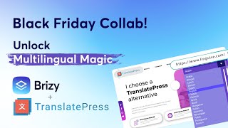 Make your Website Multilingual Brizy x TranslatePress Black Friday Specials [upl. by Cruce]