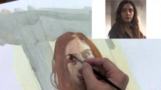 Portrait in Watercolor Demo Part 1 of 2 [upl. by Assirolc]