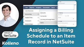 NetSuite Tutorial Assigning a Billing Schedule to an Item Record in NetSuite [upl. by Johppah167]