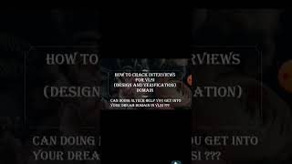 How to enter into DV domain vlsiaspirants dvdomain interviewtips skills ytshorts [upl. by Eves]