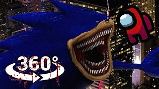 Mini Crewmate Kills SHIN SONIC TAPES Characters  Among Us 360º VR [upl. by Anerat]