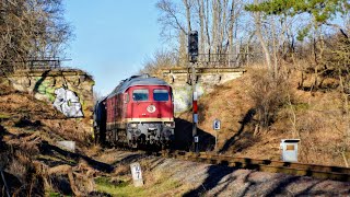 LEG 132 158 mit Kalkkübelzug Ausfahrt Langenstein [upl. by Keane]