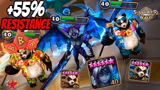 Resistance WORKS Tanky High RES Team with Belial in Summoners War [upl. by Littell681]